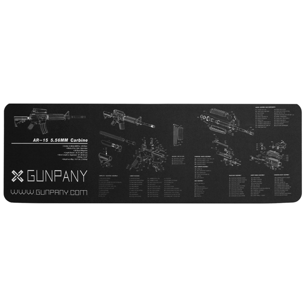 Оружейный коврик-мат Gunpany AR15, резиновый, размер 915x305мм