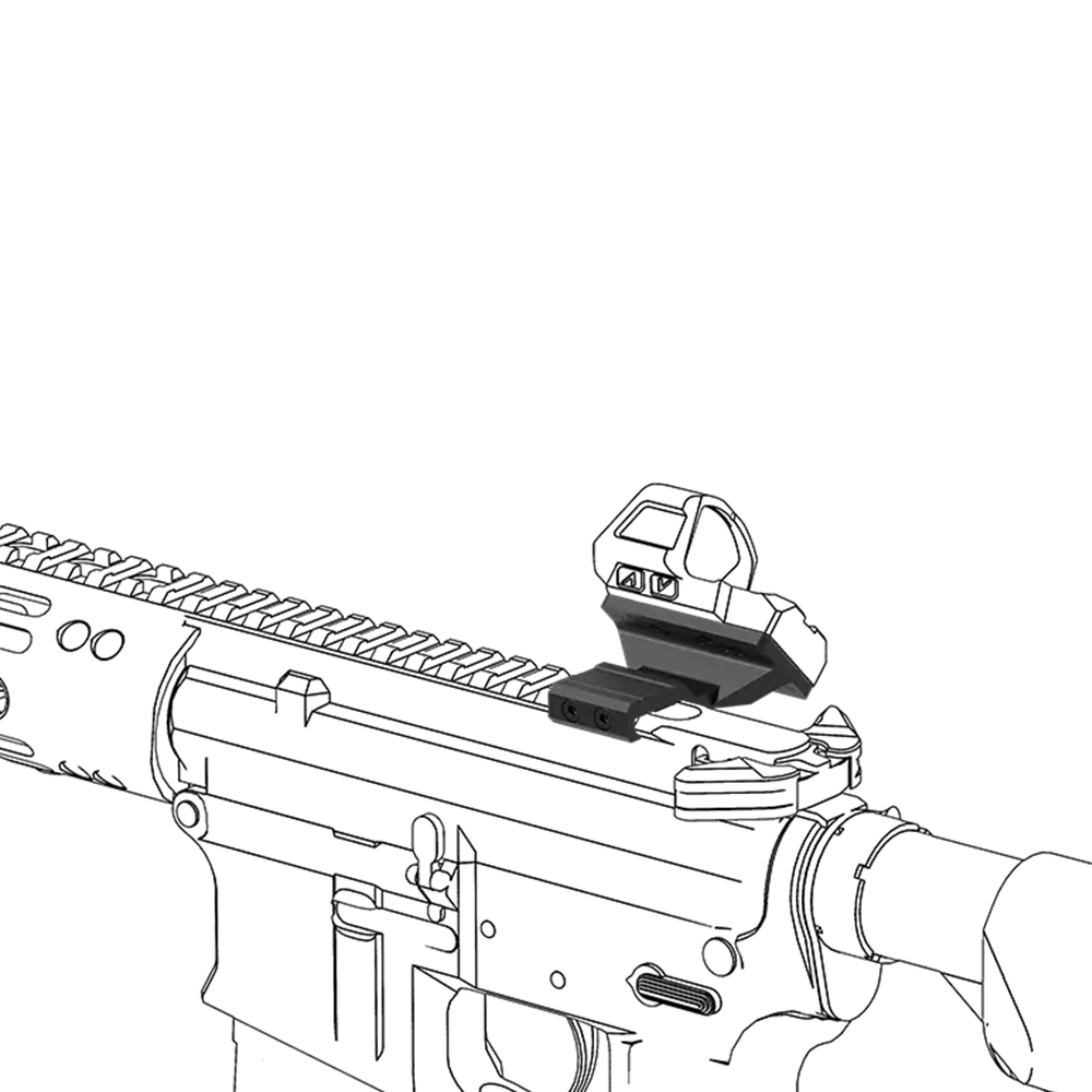 Универсальное крепление для коллиматора X-Accu Picatinny со смещением 45°