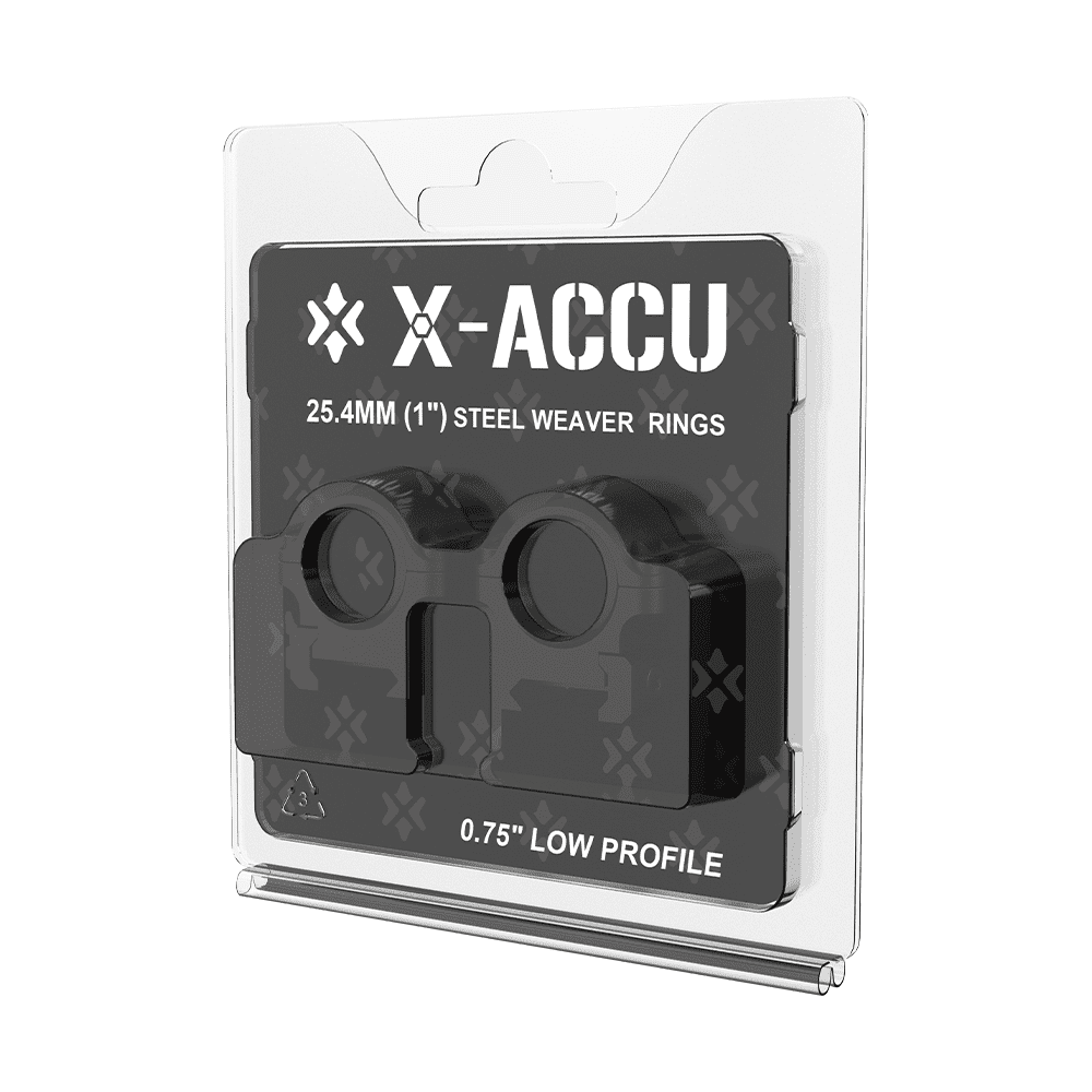 Низкие кольца для прицелов X-ACCU 25.4мм Weaver 0.75 дюйма Низкие кольца для прицелов X-ACCU 25.4мм Weaver 0.75 дюйма
