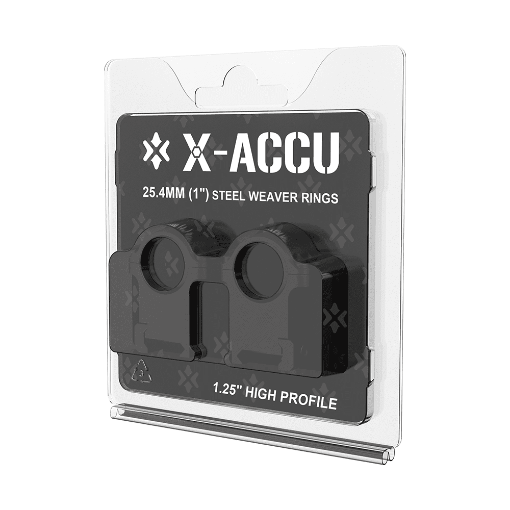 Кольца для прицелов X-ACCU 25.4мм Weaver 1.25 дюйма