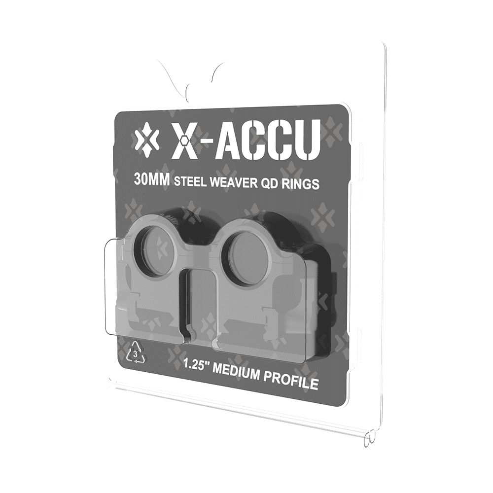 Быстросъёмные кольца для прицелов X-ACCU 30мм Weaver QD 1.25 дюйма Быстросъёмные кольца для прицелов X-ACCU 30мм Weaver QD 1.25 дюйма