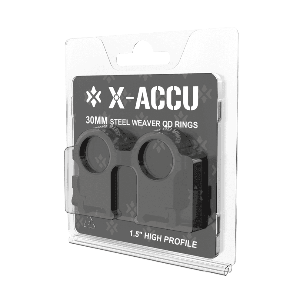 Быстросъёмные кольца для прицелов X-ACCU 30мм Weaver QD 1.5 дюйма