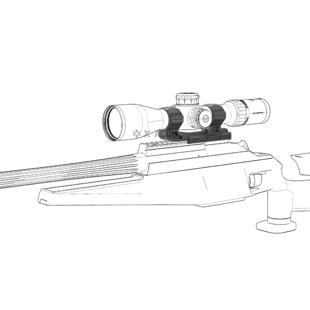 Крепление Picatinny 34мм с наклоном 0 MOA Крепление Picatinny 34мм с наклоном 0 MOA