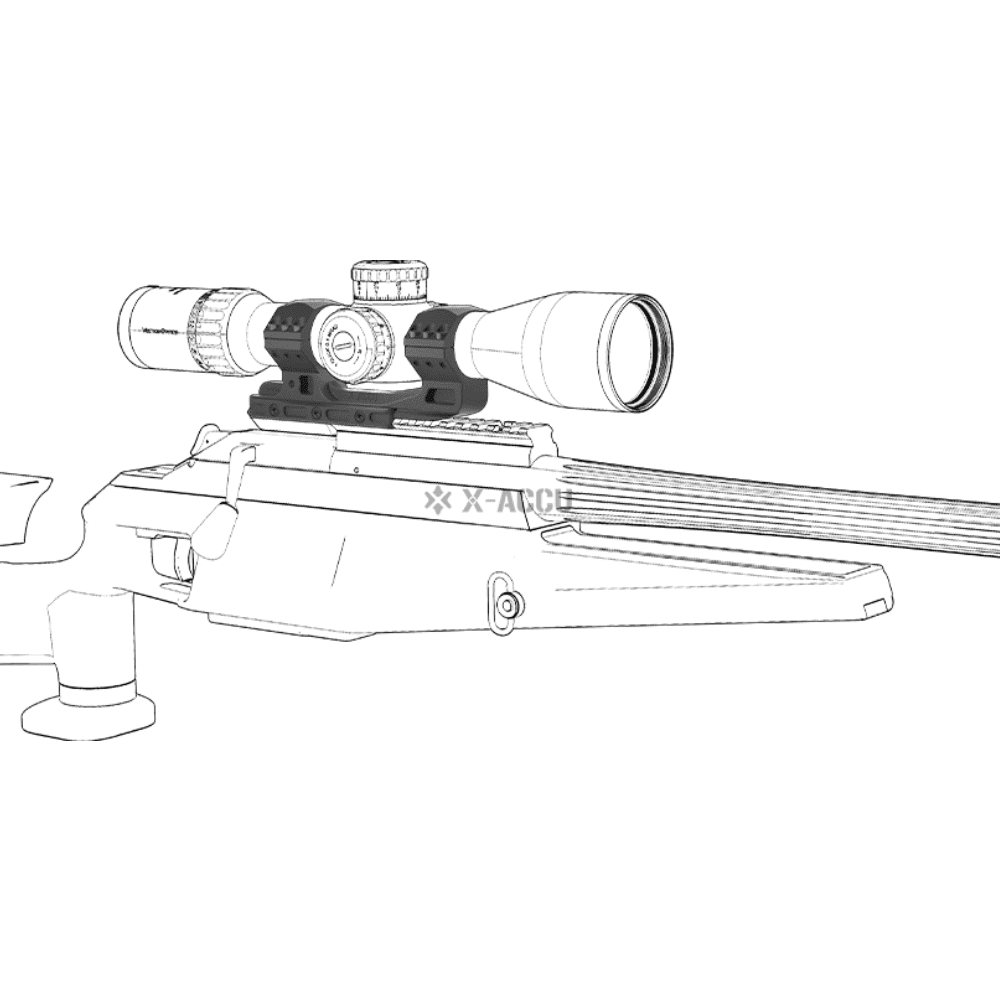 Крепление Picatinny 34мм с наклоном 0 MOA Крепление Picatinny 34мм с наклоном 0 MOA