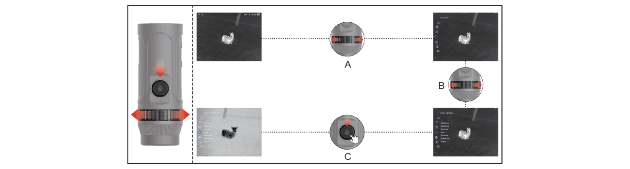 Меню тепловизора Vector Optics Owlset Argon ES 1.2x10 Меню тепловизора Vector Optics Owlset Argon ES 1.2x10