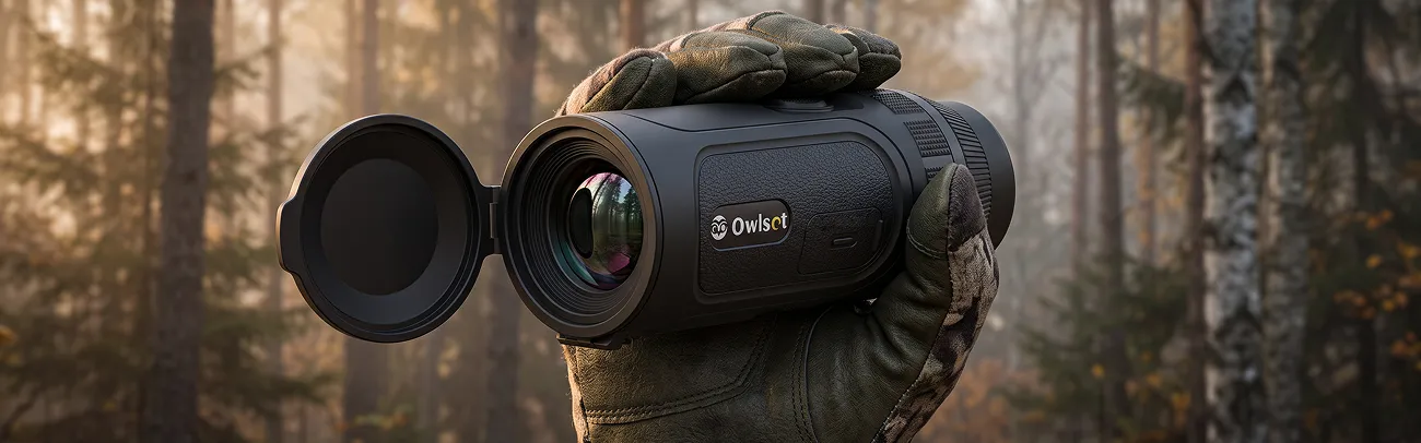 Тепловизионный монокуляр Owlset в руке охотника