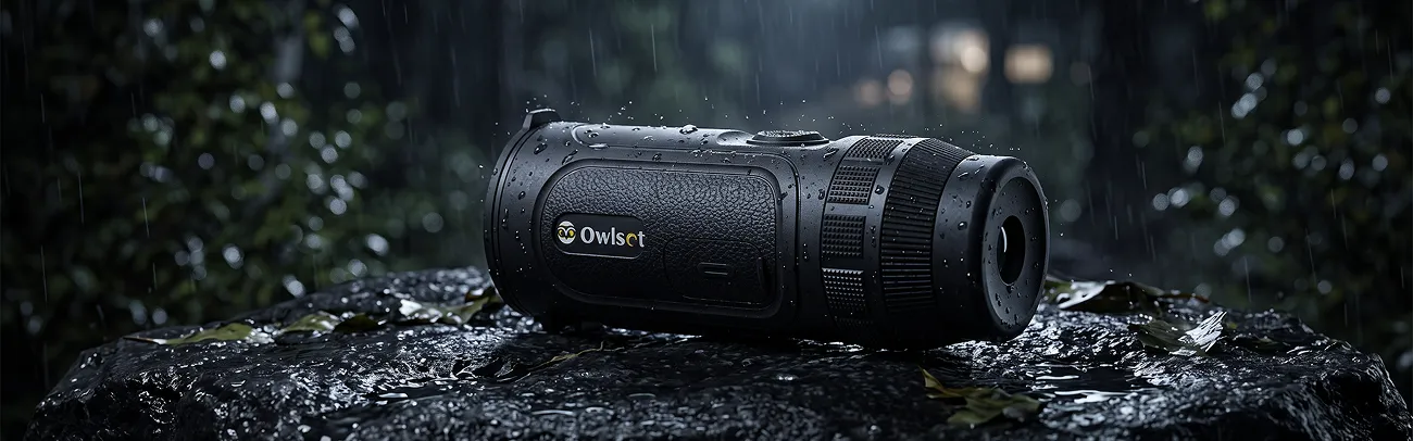 Тепловизионный монокуляр Owlset под дождем