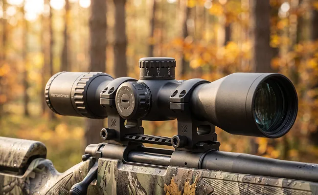 Оптический прицел Continental x6 2-12x44 RAR FFP на оружии