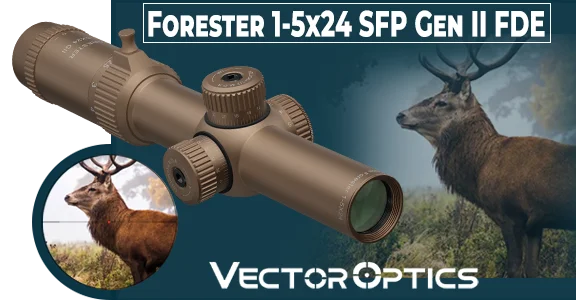 Оптический прицел Forester 1-5x24 SFP GenII FDE