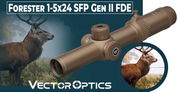 прицел Vector Optics Forester 1-5x24 SFP Gen II FDE